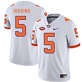 Clemson Tigers 5 Tee Higgins White Nike College Football Jersey Dzhi